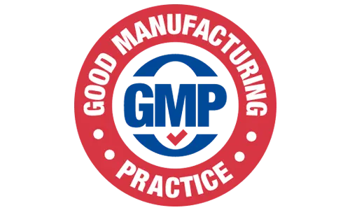 GMP certified manufacturing badge