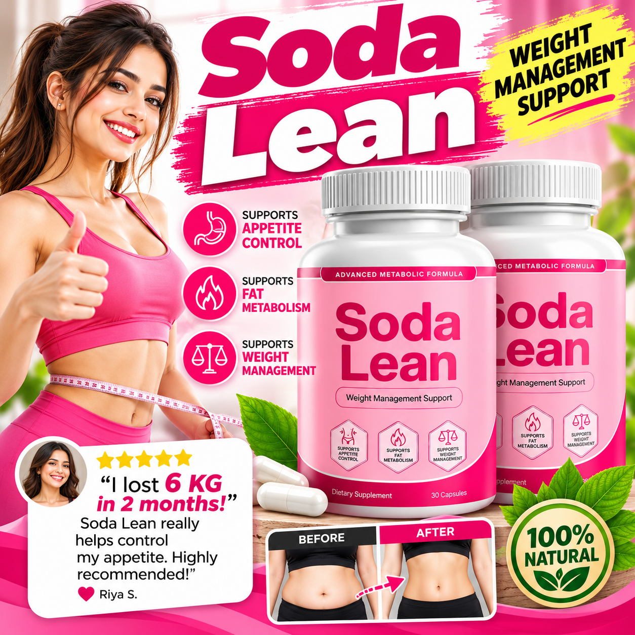 Sodalean weight management support capsule lifestyle image
